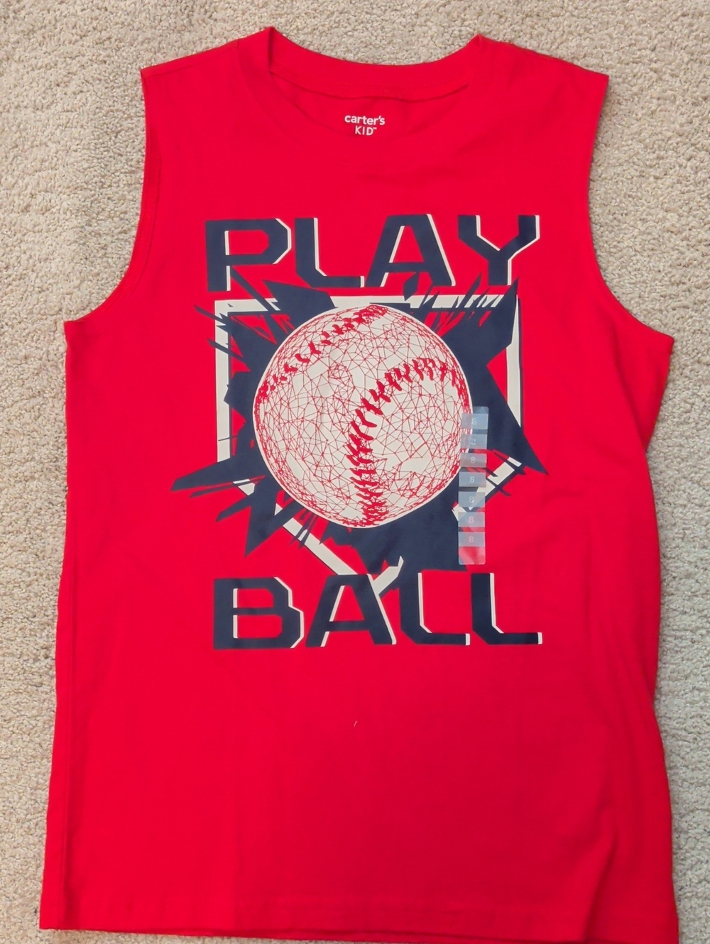Carter's Kids Red Baseball Tank Top